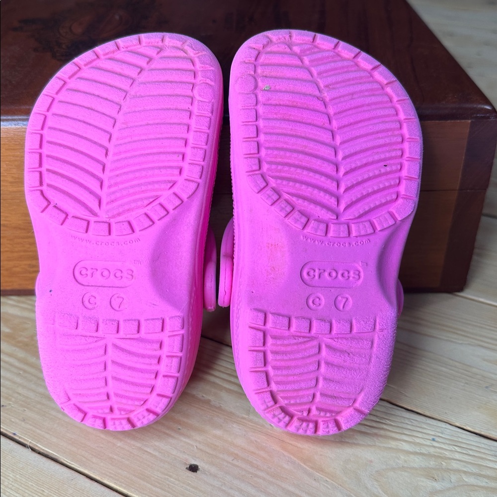 Crocs Girls shoes SZ C7 Pink ! - Picture 6 of 6